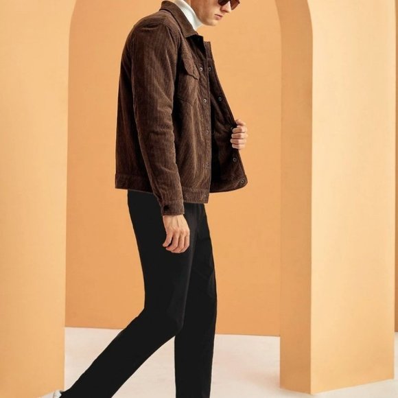 Brown Mens Courdoy Jacket - Picture 4 of 5